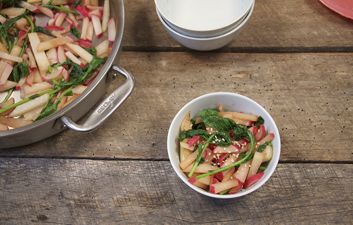 Stir-fried Radish & Kohlrabi