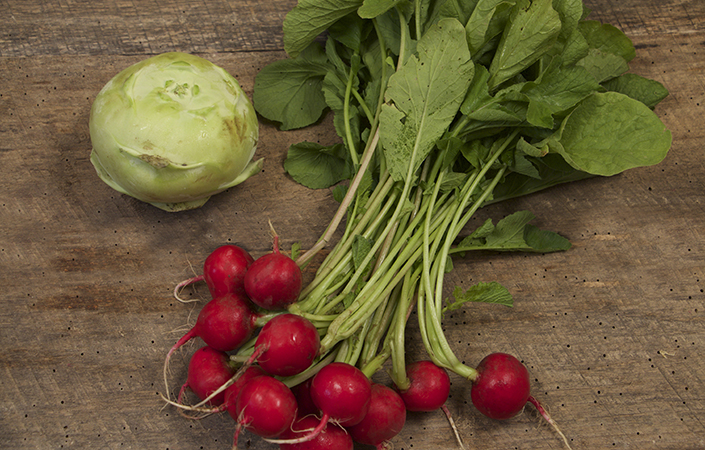 Stir-fried Radish & Kohlrabi