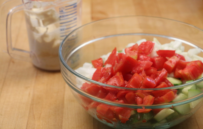 Cucumber Tahini Salad by Early Morning Farm CSA