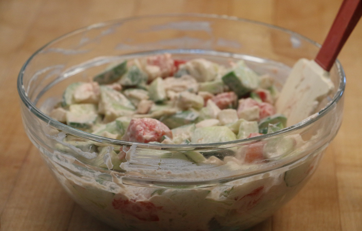 Cucumber Tahini Salad by Early Morning Farm CSA