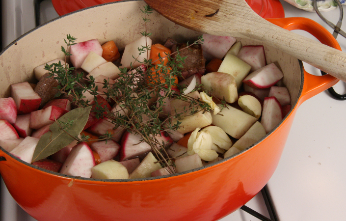 Beef Stew with Red Wine & Herbs