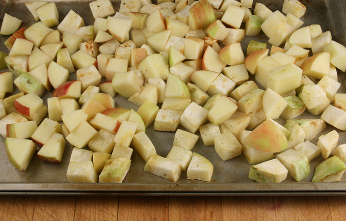 Maple Roasted Celeriac & Apple with Bacon