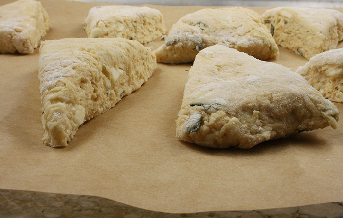 Parsnip Cheddar Scones with Sage