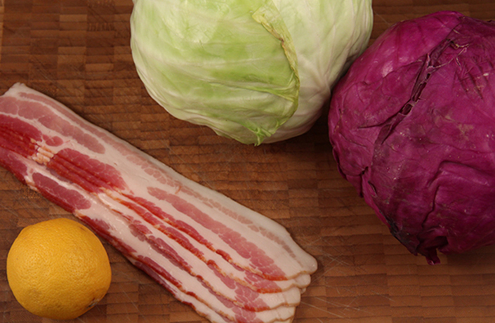 Roasted Cabbage with Bacon by Early Morning Farm CSA