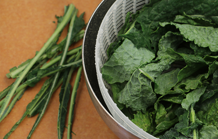 Grilled Kale Caesar Salad