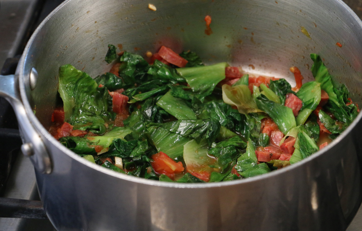 Spicy Escarole with Sausage