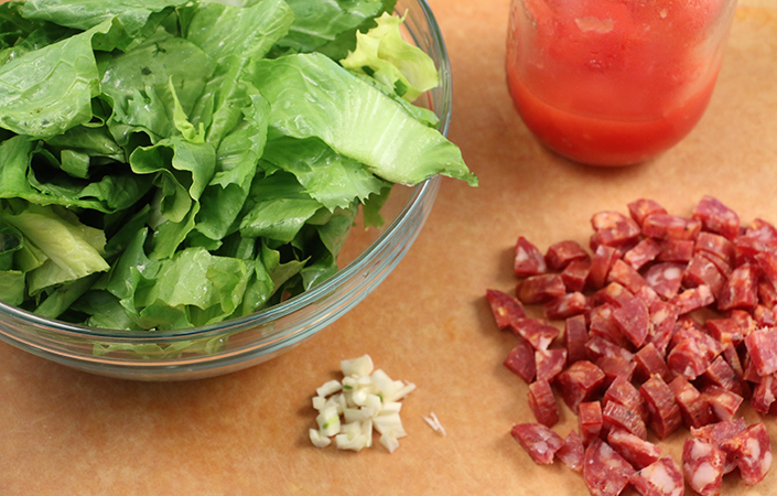 Spicy Escarole with Sausage