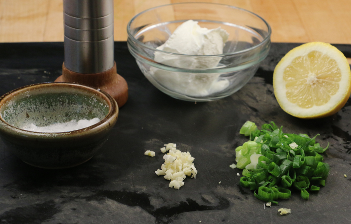 Grilled Napa Cabbage Slaw with Yogurt Dressing