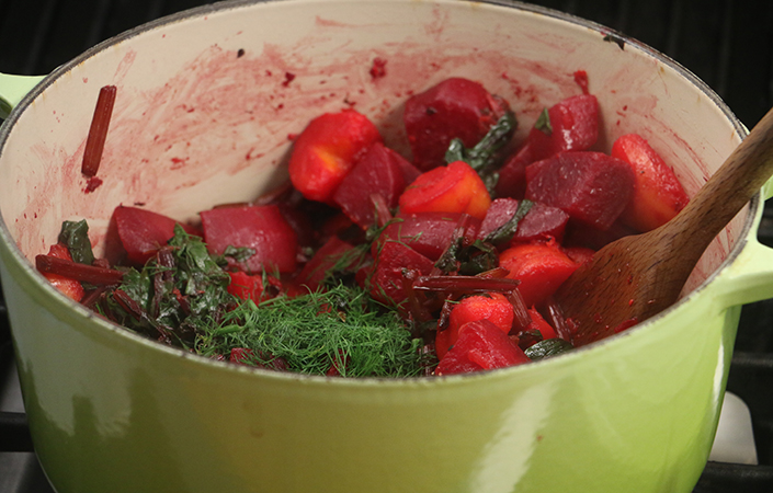 Butter Braised Beets and Carrots