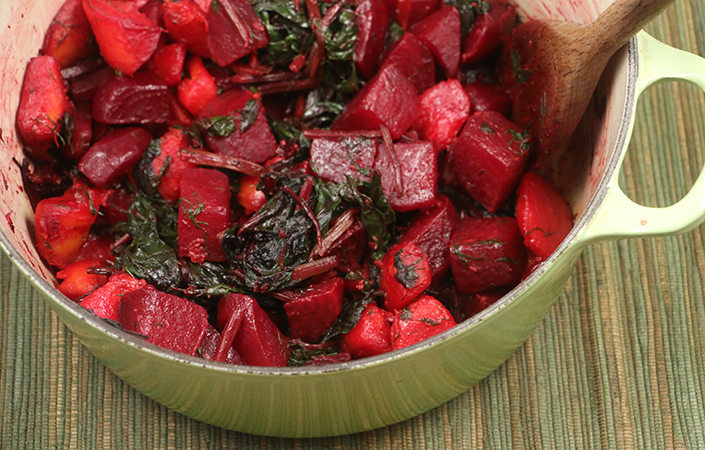 Butter Braised Beets and Carrots by Early Morning Farm CSA