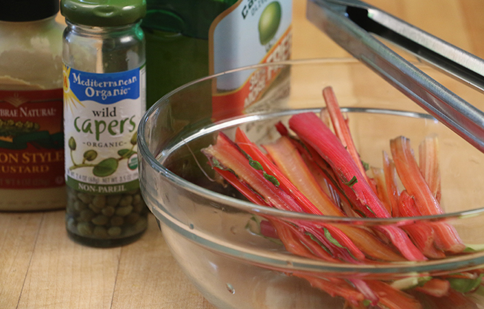 Grilled Swiss Chard Stems