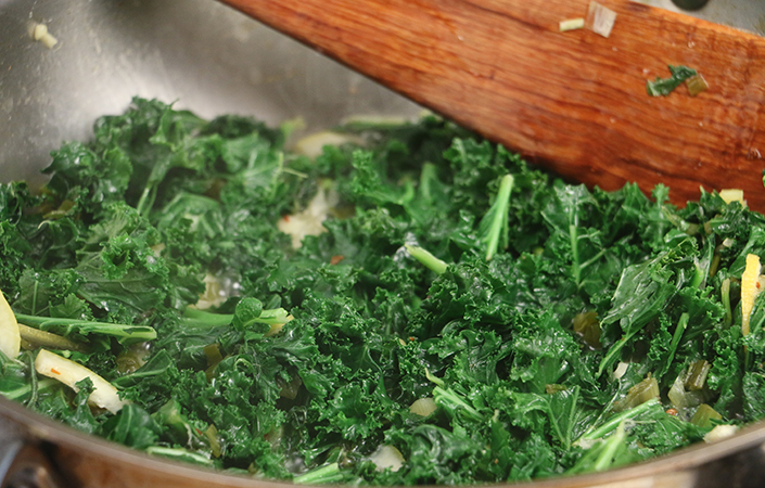 Spicy Kale with Lemon by Early Morning Farm CSA