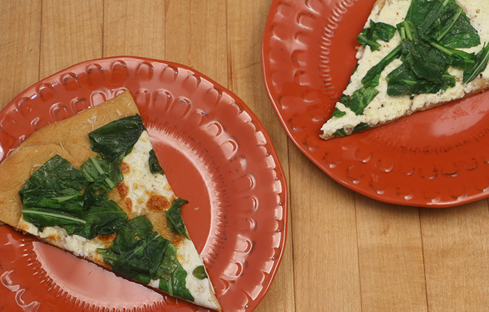 Arugula White Pizza by Early Morning Farm CSA
