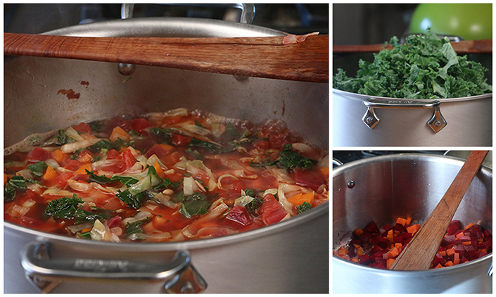 Vegetarian Borscht with Greens