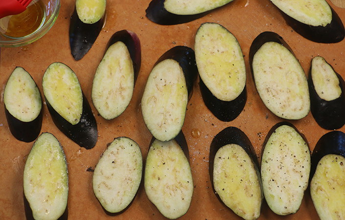 Grilled Eggplant with Miso Dressing