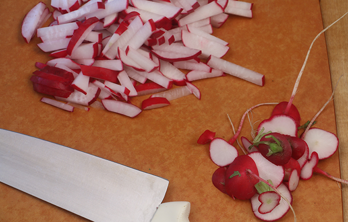 Mizuna Radish Salad