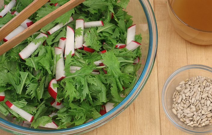 Mizuna Salad