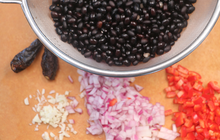 Black Bean & Cabbage Crispy Tacos