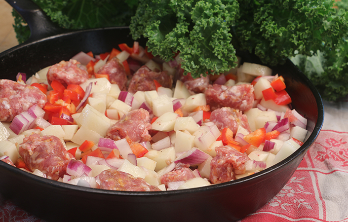 Red Pepper and Potato Hash