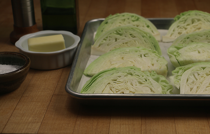Roasted Cabbage with Lemon