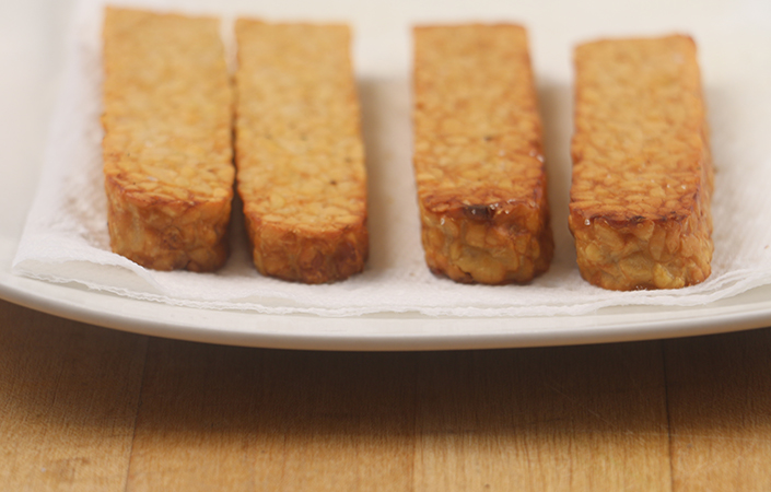 Butter Braised Radishes with Crispy Tempeh