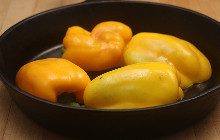 Orzo Stuffed Peppers with Lamb