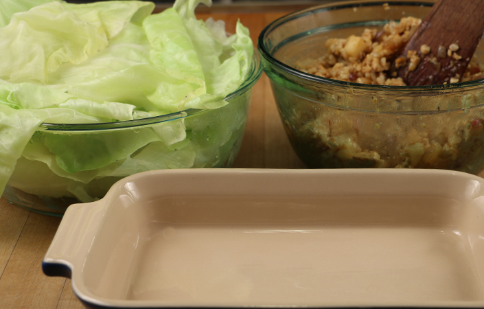Asian Cabbage Rolls with Tempeh