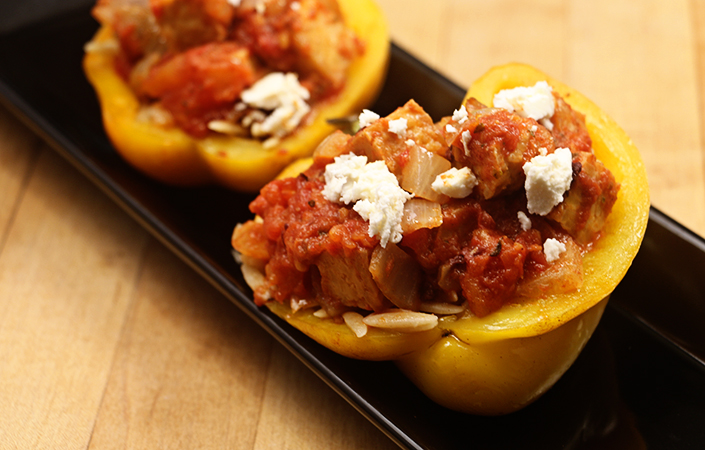 Orzo Stuffed Peppers with Local Lamb