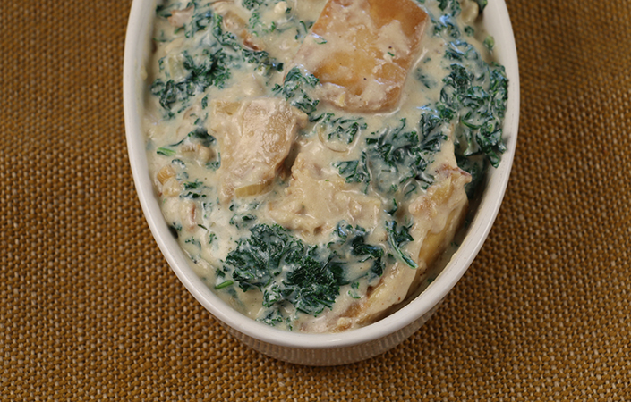 Creamed Parsnips & Kale