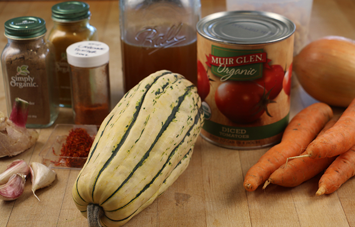 Delicata Squash Moroccan Stew