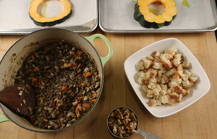 Stuffed Acorn Squash Rings