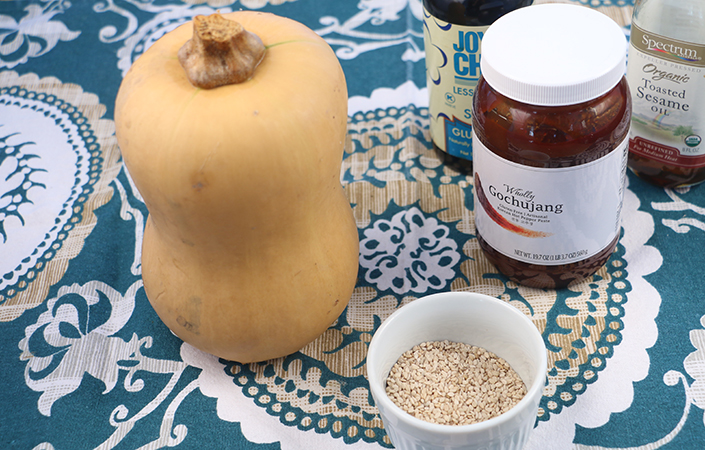 Roasted Butternut Squash with Gochujang 