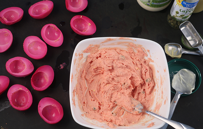 Beet Pickled Deviled Eggs