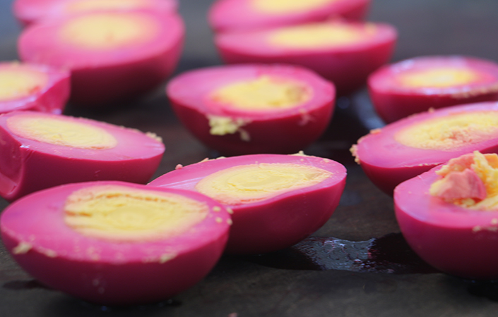 Beet Pickled Deviled Eggs