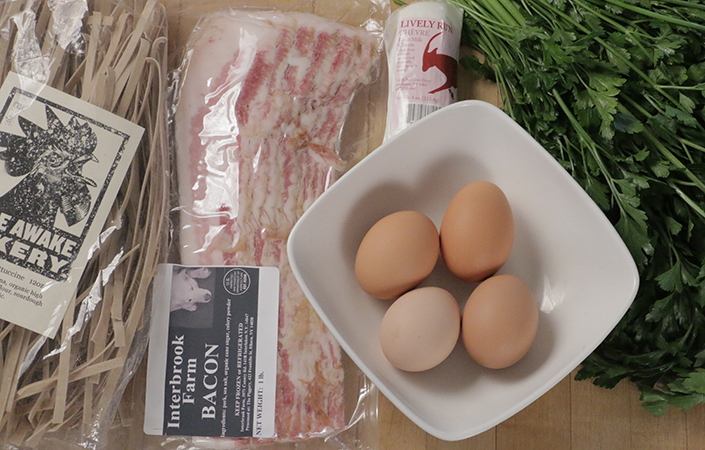 Green Goat Pasta Carbonara