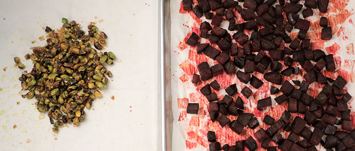 Roasted Beets with Candied Pistachios