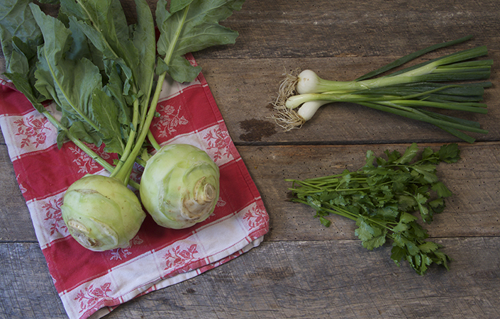 Sweet & Sour Kohlrabi Salad