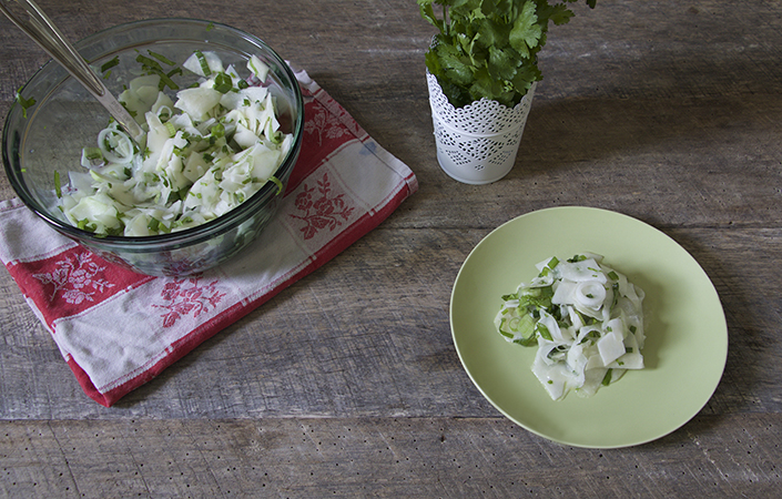 Sweet & Sour Kohlrabi Salad