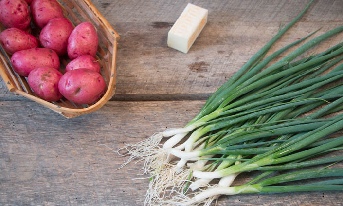 Roasted Potatoes with Scallions