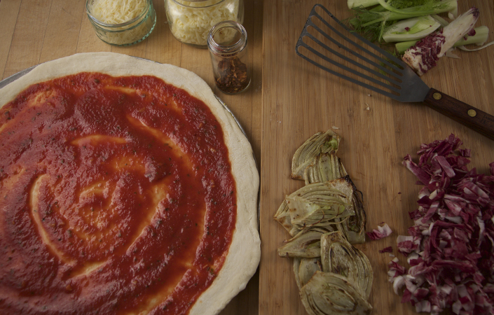 Spicy Radicchio & Fennel Pizza