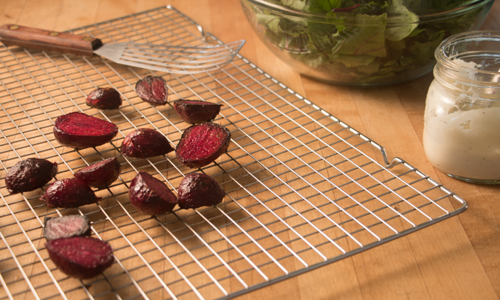 Pan-crisped Beet Salad with Buttermilk Dressing-1