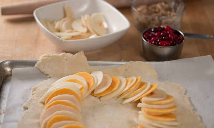 Apple-Cranberry Winter Squash Galette with Cinnamon Ice Cream-4