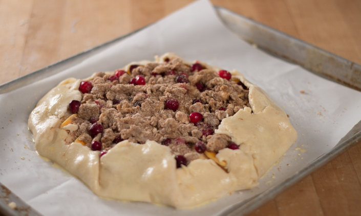 Apple-Cranberry Winter Squash Galette with Cinnamon Ice Cream-5