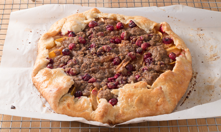 Apple-Cranberry Winter Squash Galette with Cinnamon Ice Cream-6