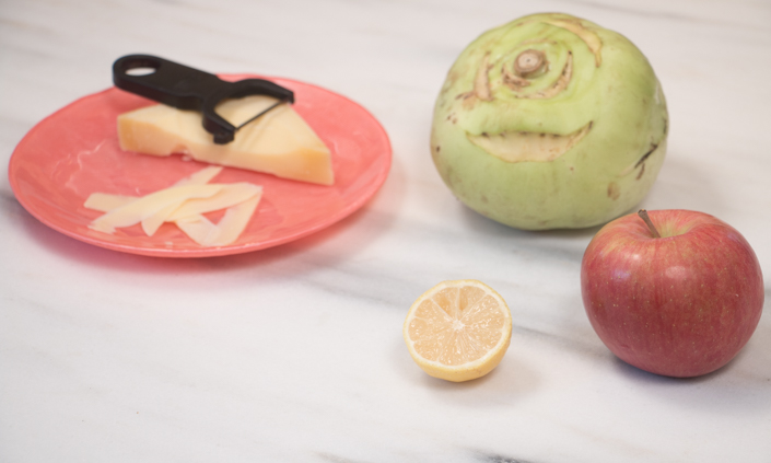 Kohlrabi Apple Slaw with Maple Vinaigrette