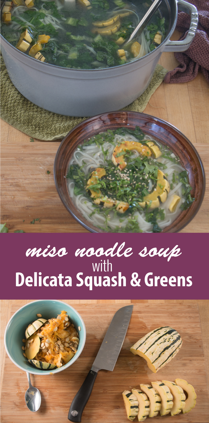 Nourishing miso soup, perfect for fall produce.