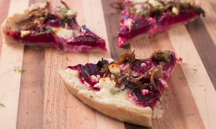Caramelized Fennel & Beet Tart