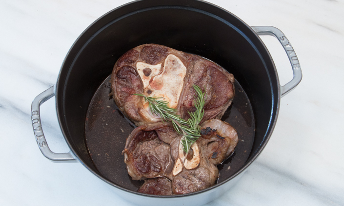Balsamic Braised Beef Shank with Cheddar Leek Polenta-2