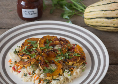 Chipotle Maple Delicata Squash & Cilantro Lime Rice