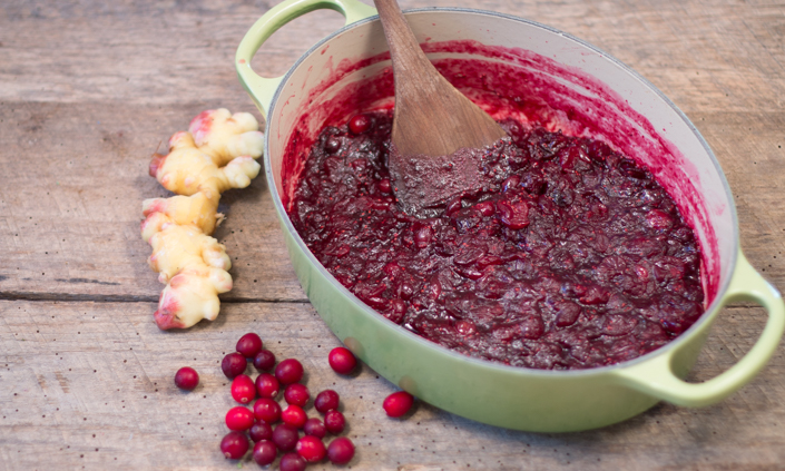 Maple Ginger Cranberry Sauce
